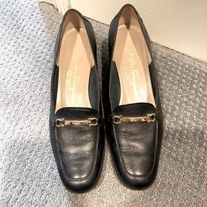 Ferragamo navy loafers in great condition